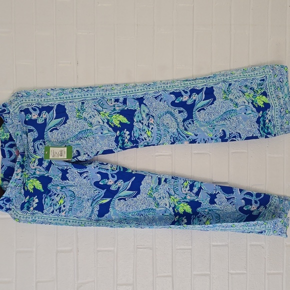 Lilly Pulitzer Pants - NEW Lily Pulitzer Palazzo Wide Leg Printed Pants Size XS 100% Rayon